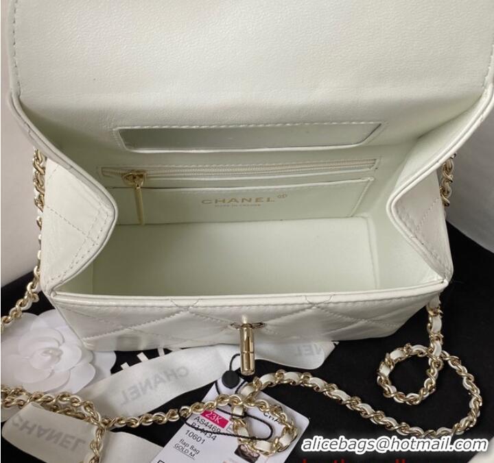 Well Crafted Chanel SMALL FLAP BAG WITH TOP HANDLE AS4469 White