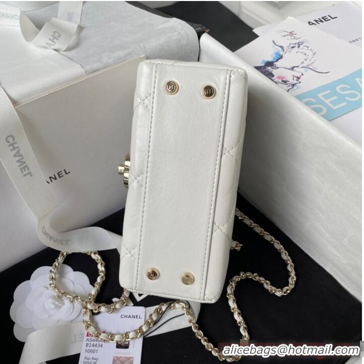 Well Crafted Chanel SMALL FLAP BAG WITH TOP HANDLE AS4469 White