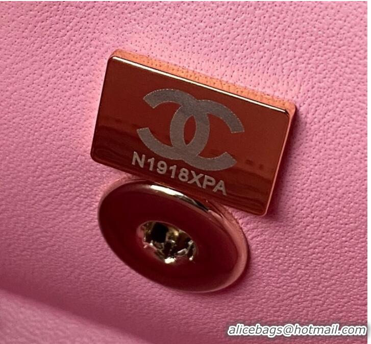 Famous Brand Chanel SMALL FLAP BAG WITH TOP HANDLE AS4469 Pink