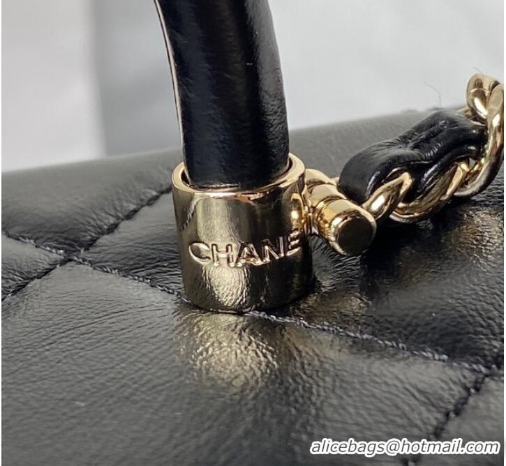 Unique Discount Chanel SMALL FLAP BAG WITH TOP HANDLE AS4469 black