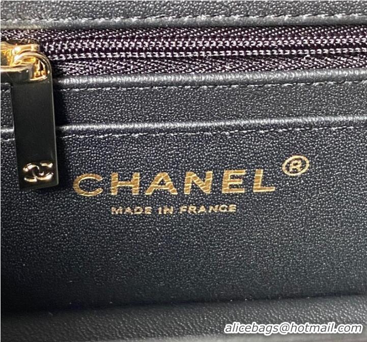 Unique Discount Chanel SMALL FLAP BAG WITH TOP HANDLE AS4469 black