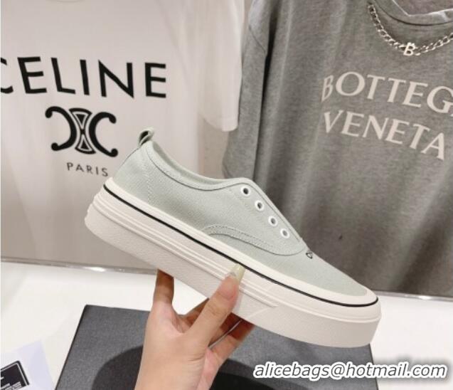 New Design Chanel Canvas Slip-on Sneakers Grey 809090