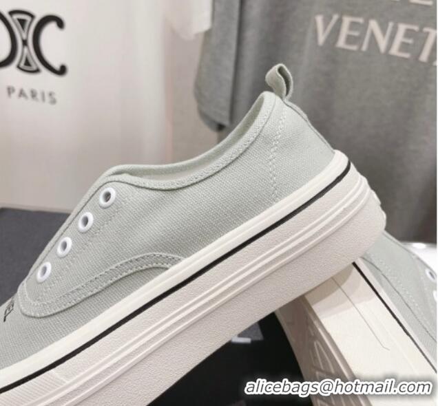 New Design Chanel Canvas Slip-on Sneakers Grey 809090