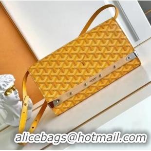 Best Design Goyard Original Monte-Carlo Clutch With Leather Strap 8981 Yellow