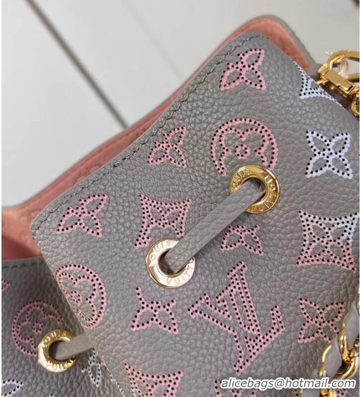 Famous Brand Louis Vuitton Mahina Leather FLIGHT MODE Bella M23388 Gray