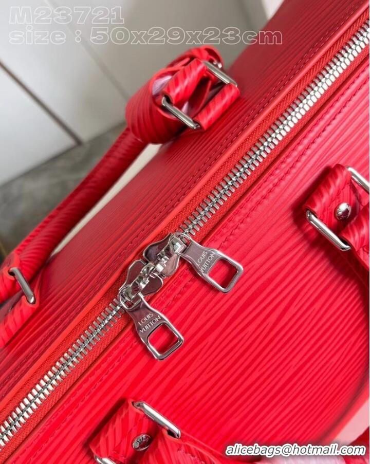 Famous Brand Louis Vuitton Keepall Bandouliere 50 M23721 Vermillion Red