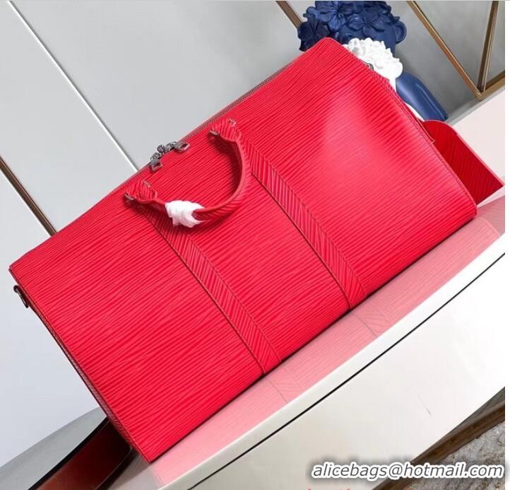 Famous Brand Louis Vuitton Keepall Bandouliere 50 M23721 Vermillion Red