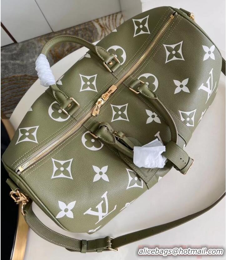 Buy Cheap Louis Vuitton Keepall Bandouliere 45 M46671 Kaki Fango