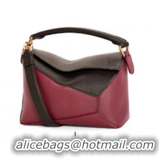 Good Product Loewe Classic leather Puzzle bag 47398 Chocolate&Burgundy