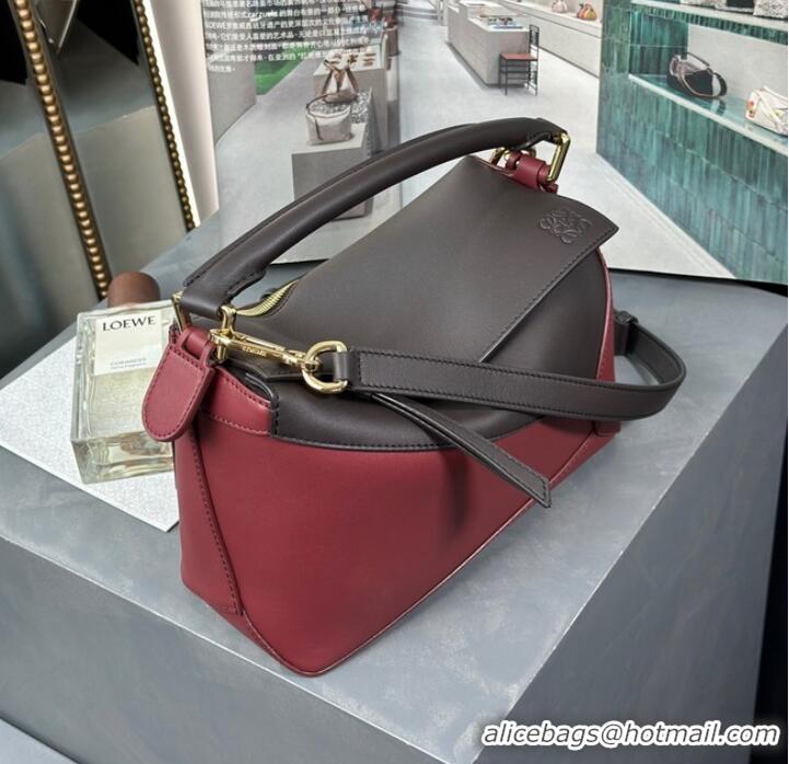 Good Product Loewe Classic leather Puzzle bag 47398 Chocolate&Burgundy