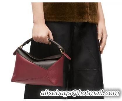 Good Product Loewe Classic leather Puzzle bag 47398 Chocolate&Burgundy