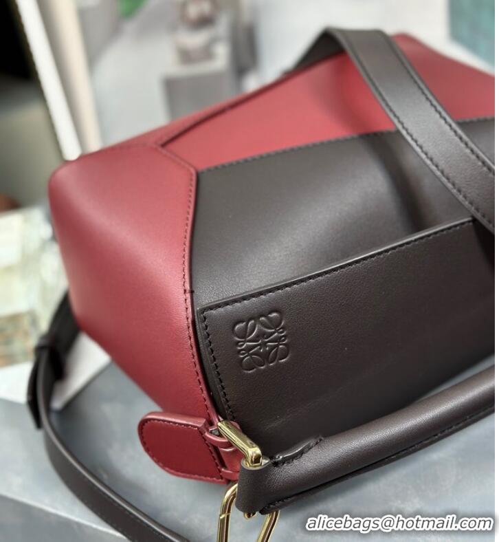 Good Product Loewe Classic leather Puzzle bag 47398 Chocolate&Burgundy