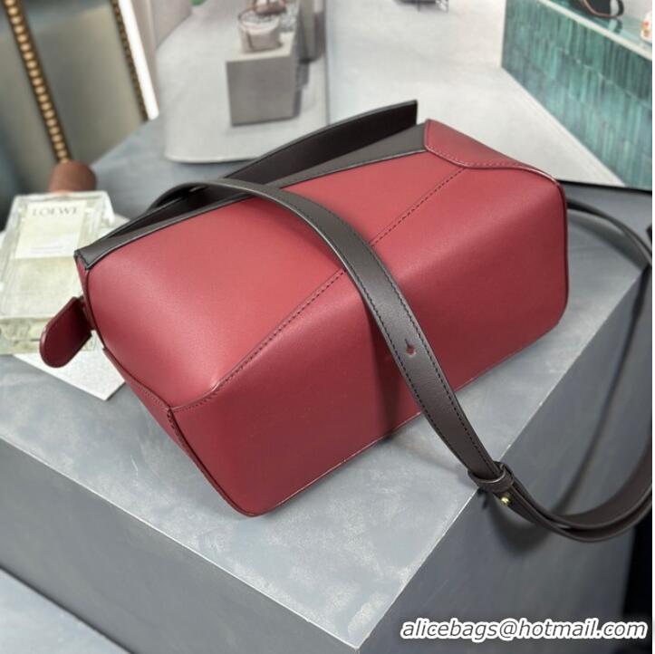 Good Product Loewe Classic leather Puzzle bag 47398 Chocolate&Burgundy