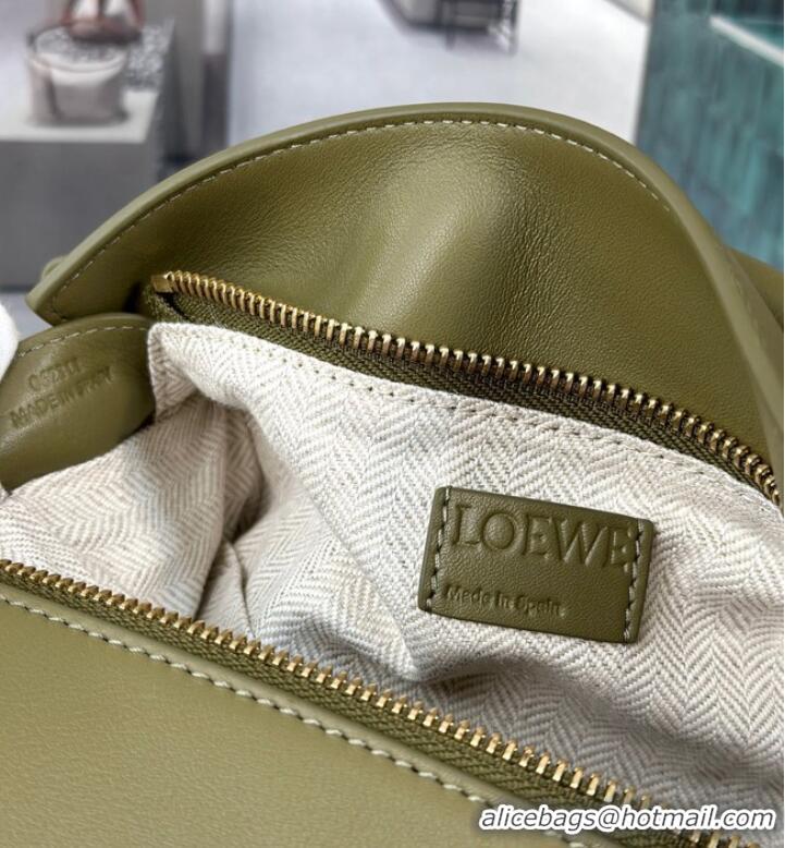 Super Quality Loewe Classic leather Puzzle bag 47398 Olive Green&khaki green