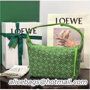 Super Quality Loewe Miniature Anagram Jacquard and cow leather bag 651420 Green