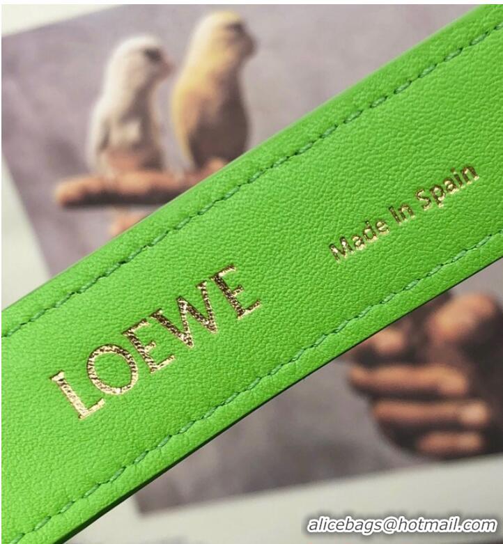 Super Quality Loewe Miniature Anagram Jacquard and cow leather bag 651420 Green