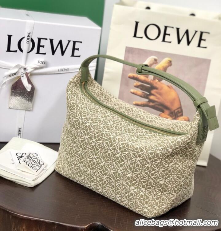 Good Taste Loewe Miniature Anagram Jacquard and cow leather bag 651420 Green&avocado green