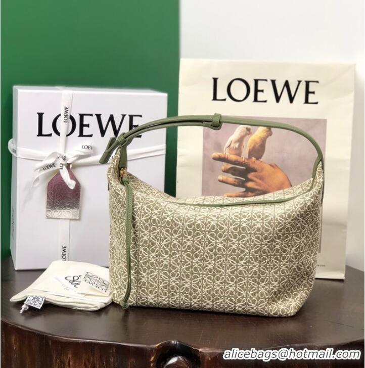 Good Taste Loewe Miniature Anagram Jacquard and cow leather bag 651420 Green&avocado green