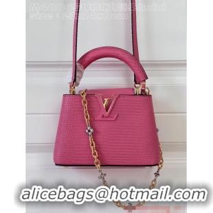 Promotional Louis Vuitton Capucines Mini Lizard print N81209 Rose