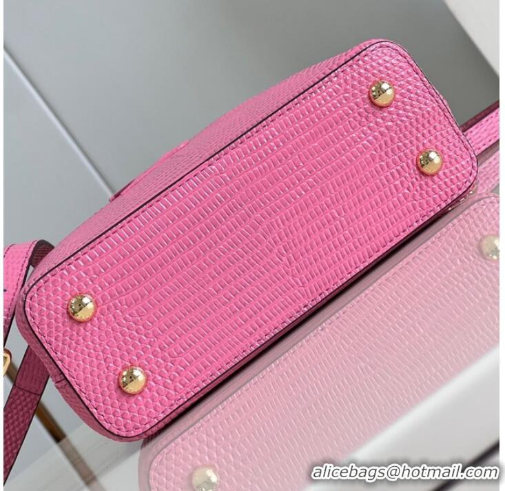 Promotional Louis Vuitton Capucines Mini Lizard print N81209 Rose