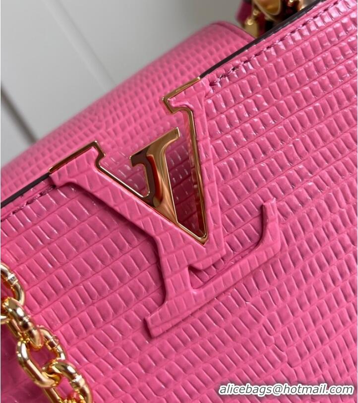 Promotional Louis Vuitton Capucines Mini Lizard print N81209 Rose