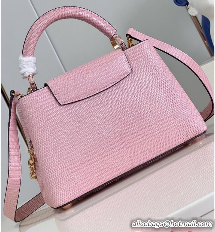 Best Price Louis Vuitton Capucines Lizard print BB M21043 Pink