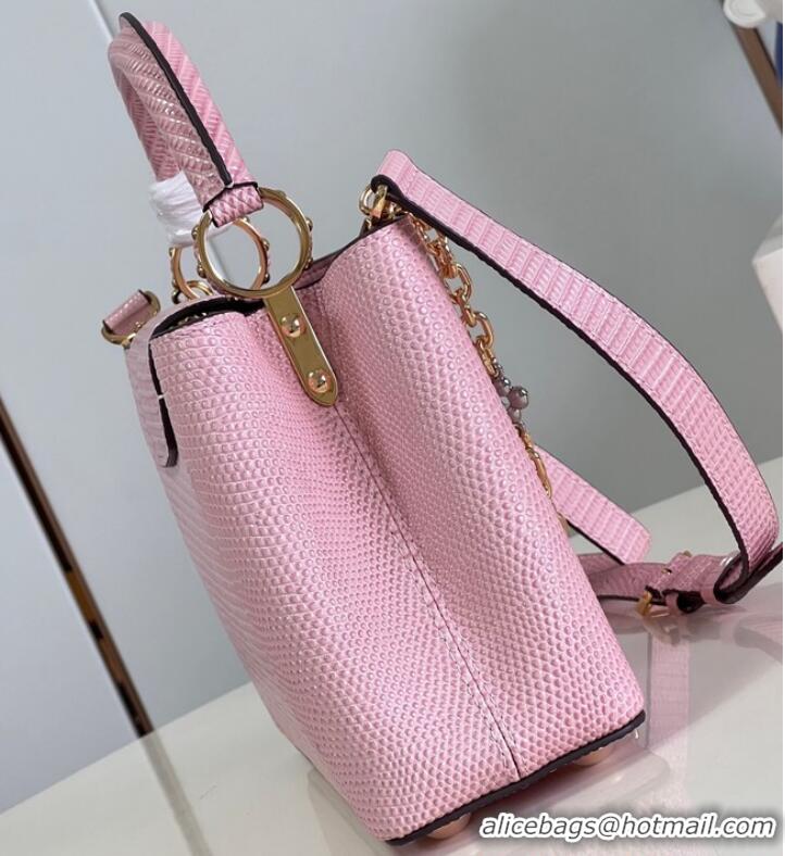 Best Price Louis Vuitton Capucines Lizard print BB M21043 Pink