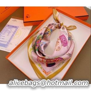 Cheapest Hermes Chevaloscope Silk Sqaure Scarf 50x50cm H8063 Light Pink 2023