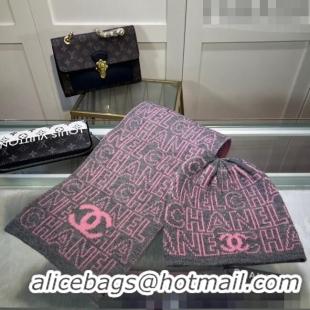 Newly Launched Chanel Knit Hat and Scarf Set CH101807 Grey 2023