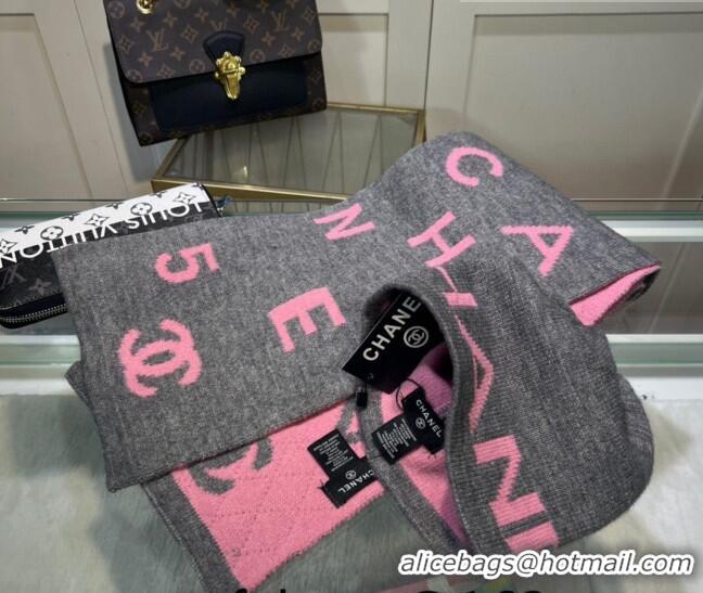 Particularly Recommended Chanel Knit Hat and Scarf Set CH101807 Grey 2023