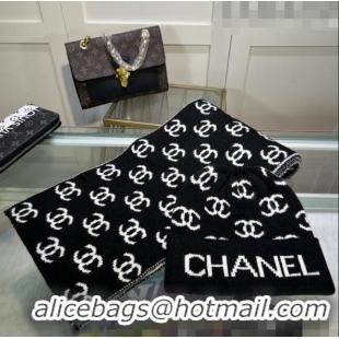 Buy Cheap Chanel CC Knit Hat and Scarf Set CH101807 Black/White 2023