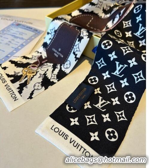 Good Quality Louis Vuitton Bandeau Scarf 8x120cm 1028 Black 2023