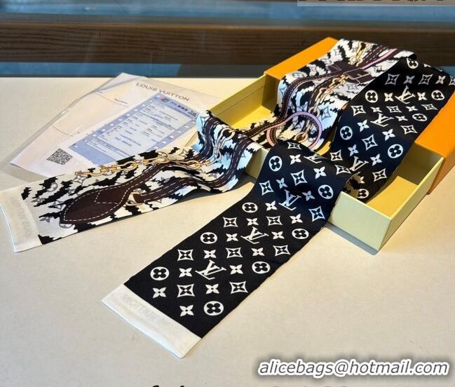 Good Quality Louis Vuitton Bandeau Scarf 8x120cm 1028 Black 2023