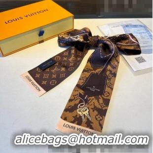 Original Cheap Louis Vuitton Bandeau Scarf 8x120cm 1028 Brown 2023