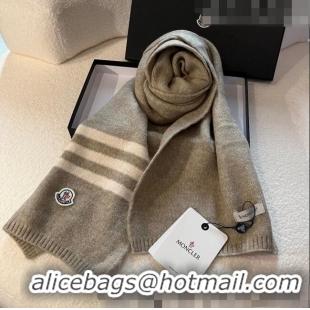 Market Sells Moncler Knit Long Scarf 30x175cm 1028 Grey 2023