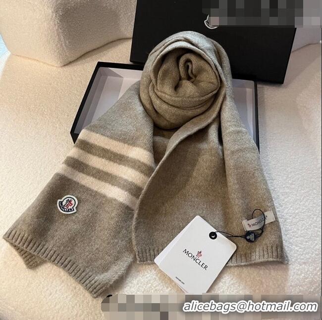 Market Sells Moncler Knit Long Scarf 30x175cm 1028 Grey 2023