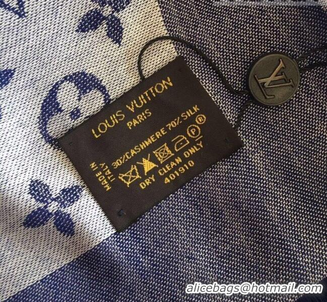 Elegant Cheap Louis Vuitton Monogram Scarf LV103002 Blue 2023