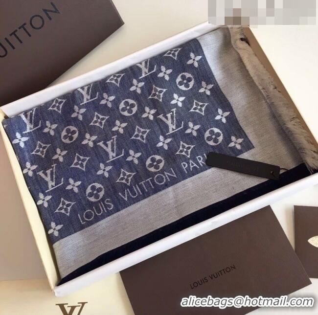 Elegant Cheap Louis Vuitton Monogram Scarf LV103002 Blue 2023