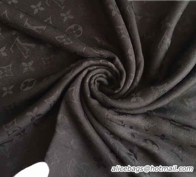 Fashion Discount Louis Vuitton Monogram Scarf LV103003 Black 2023