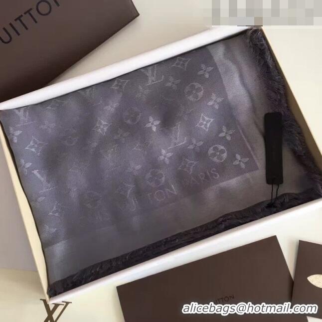 Buy Discount Louis Vuitton Monogram Scarf LV103004 Grey 2023