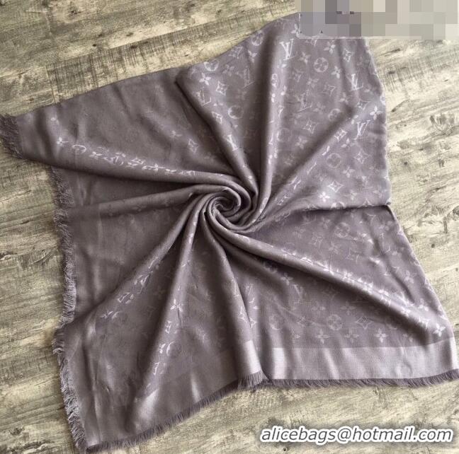 Buy Discount Louis Vuitton Monogram Scarf LV103004 Grey 2023