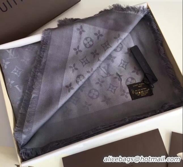 Buy Discount Louis Vuitton Monogram Scarf LV103004 Grey 2023