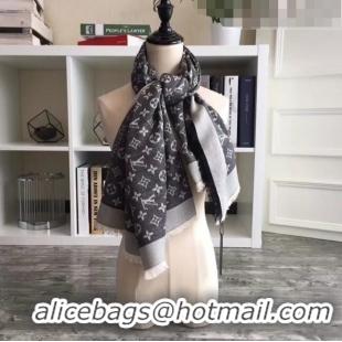 Popular Style Louis Vuitton Monogram Scarf LV103008 Black 2023