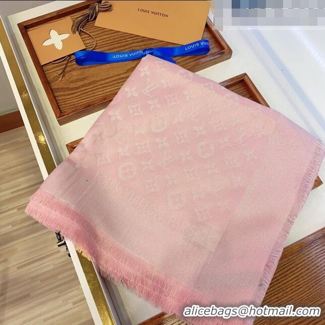 Big Discount Louis Vuitton Monogram Scarf LV103010 Silver/Pink 2023