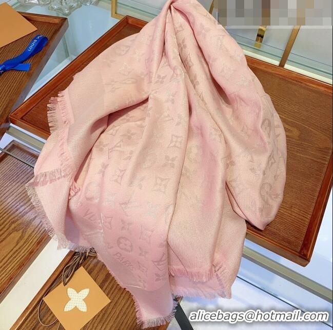 Big Discount Louis Vuitton Monogram Scarf LV103010 Silver/Pink 2023