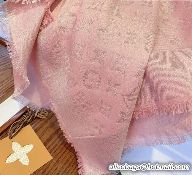 Big Discount Louis Vuitton Monogram Scarf LV103010 Silver/Pink 2023