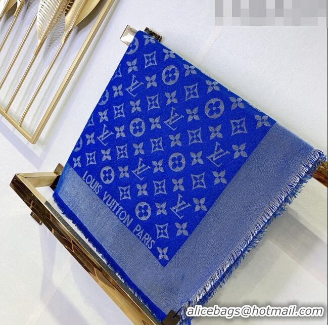 Top Quality Louis Vuitton Monogram Scarf LV103015 Silver/Blue 2023