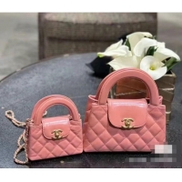 Best Price Chanel 23k Vintage Kelly Original Leather Top Handle Bag AS4416 Pink