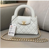 Trendy Design Chanel 23k Vintage Kelly Original Leather Top Handle Bag AS4416 White