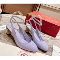 Best Price Christian Louboutin Lipsita Jane Pumps 5.5cm in Skylight Purple Patent Leather 425096